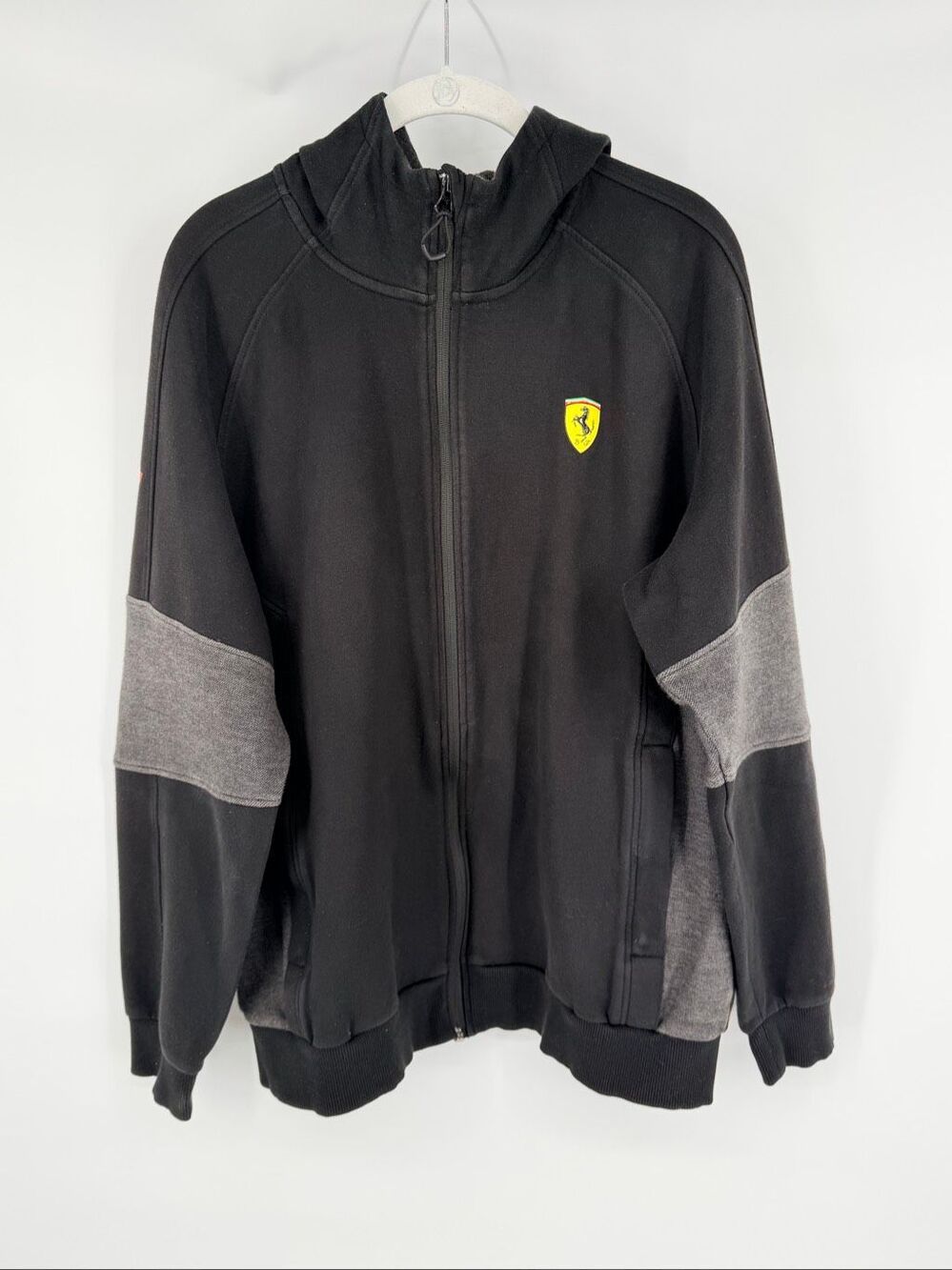 Puma Ferrari Scuderia Full Zip Hoodie Jacket Black Gray Men’s Large Racing